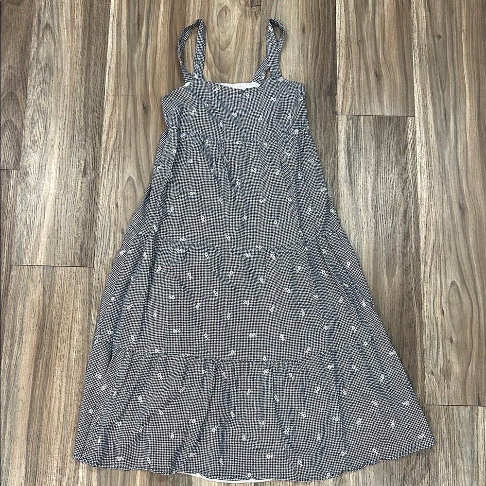 Madewell Black and White Checkered Dress